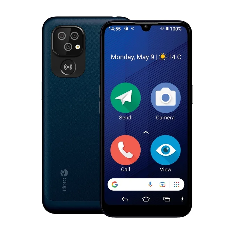Doro 8210 4/64 GB smarttelefon, mörkblå (laddare ingår ej)