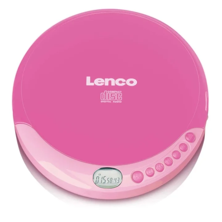 Lenco Bärbar CD-spelare med laddningsfunktion Pink
