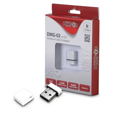 Inter-Tech DMG-02 trådlös nätverksadapter, USB 2.0, 150 Mbit/s