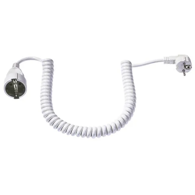 Bachmann 672281 Ström Förlängningskabel 16 A Vit 4.00 m Spiralkabel