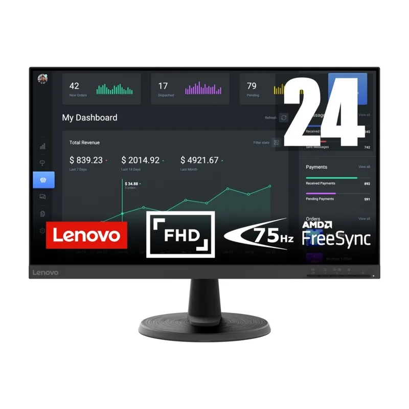 Lenovo D24-40 24" Full HD-skärm