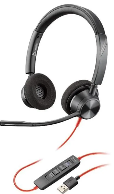 POLY BlackWire BW3320-M USB-A stereoheadset