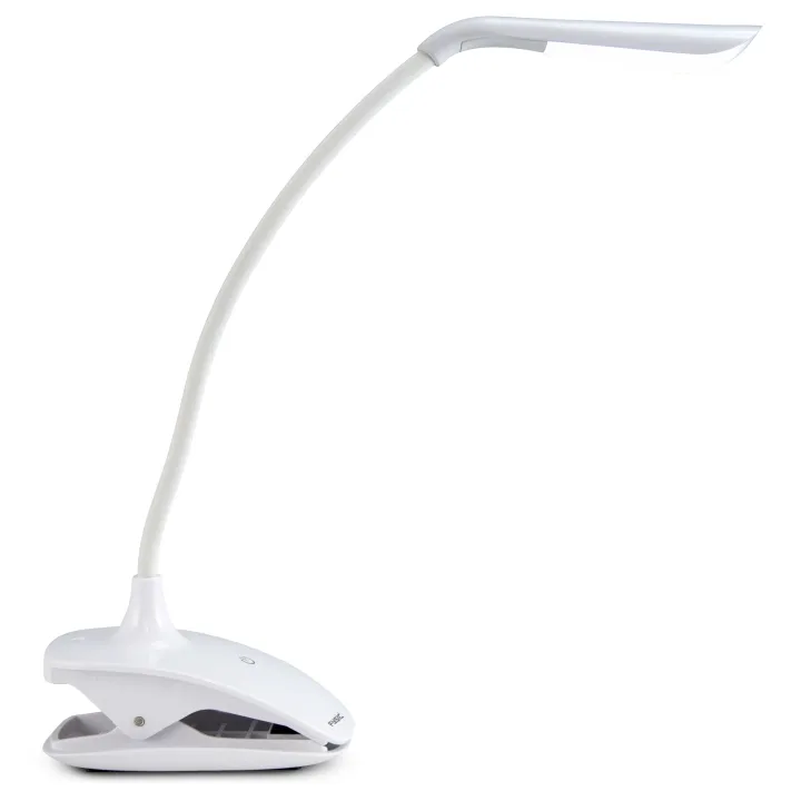 Fysic Uppladdningsbar LED-lampa med klämma Vit
