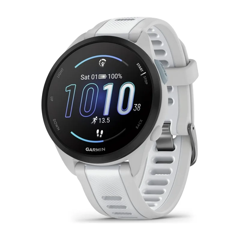 Garmin Forerunner 165 Music löparklocka AMOLED, grå/vit