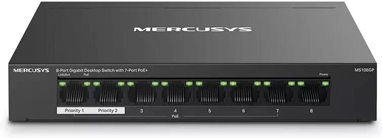 TP-Link Mercusys MS108GP / 8-Port Gigabit Desktop
