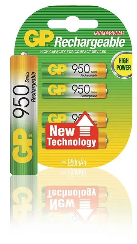 GP Batteri NiMH AAA/LR03 1,2 V 950 mAh 4-blister (120100AAAHCC4)