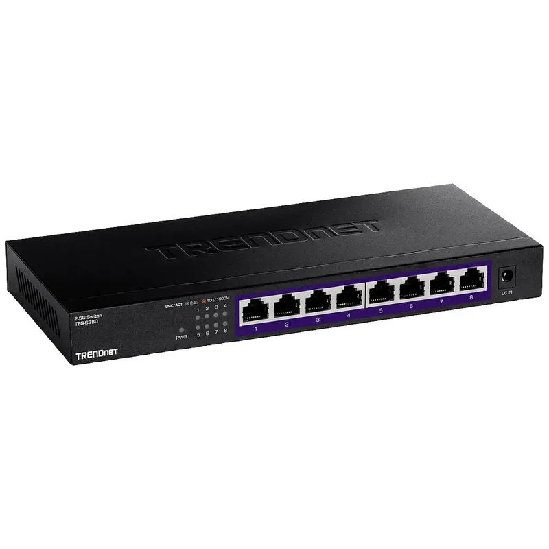 TRENDnet TEG S380 switch, 8 portar, ohanterad