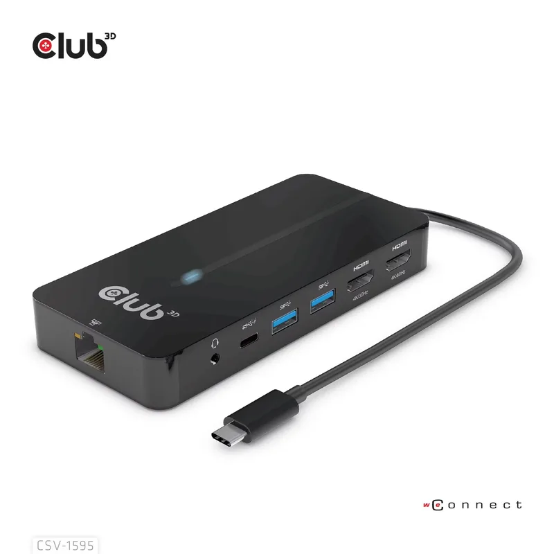 Club 3D CSV-1595 dockningsstation, USB-C, 2 x HDMI