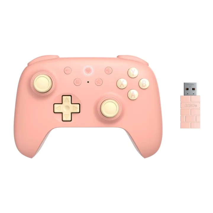 8BitDo Ultimate 2C trådlös pad, persika