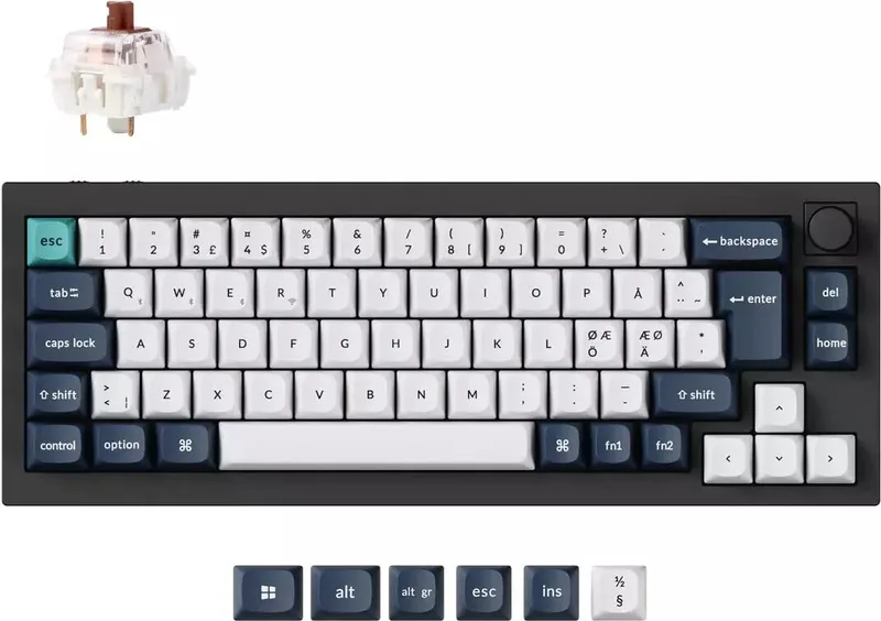 Keychron Q2 MAX 65% Knob Wireless Custom QMK/VIA Jupiter Brown Switches