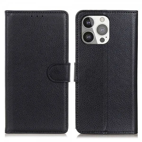 Nordic Covers iPhone 13 Pro Fodral Litchi Raven