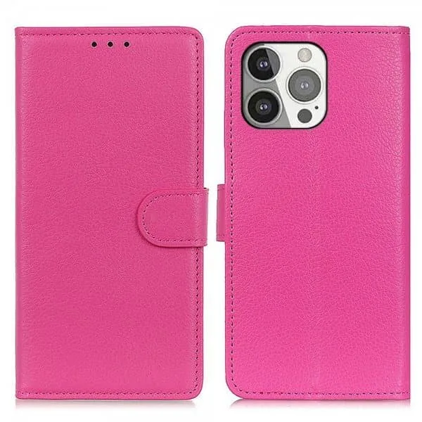 Nordic Covers iPhone 13 Pro Fodral Litchi Magenta