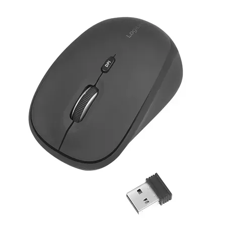 LogiLink ID0193 trådlös mus för kontor, högerhänt, 1600 dpi