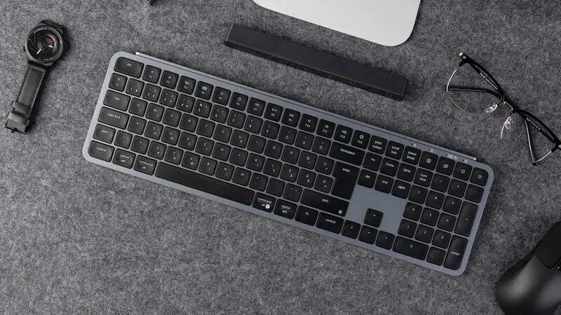 Keychron B6 Pro ultratunt trådlöst tangentbord, tri-mode, Space Grey