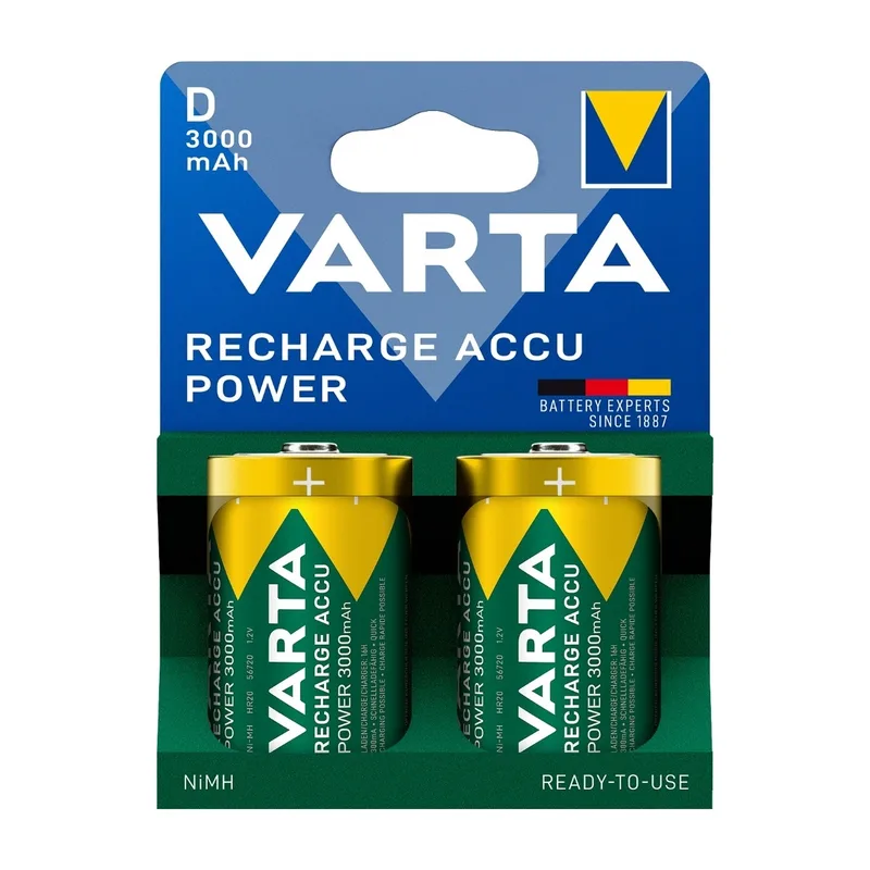 Varta Laddningsbart batteri D / LR20 3000 mAh 2-pack