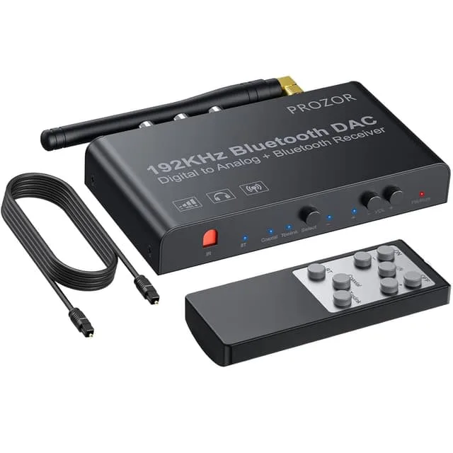 Nördic DAC, digital till analog-omvandlare 192 kHz med Bluetooth, stereo