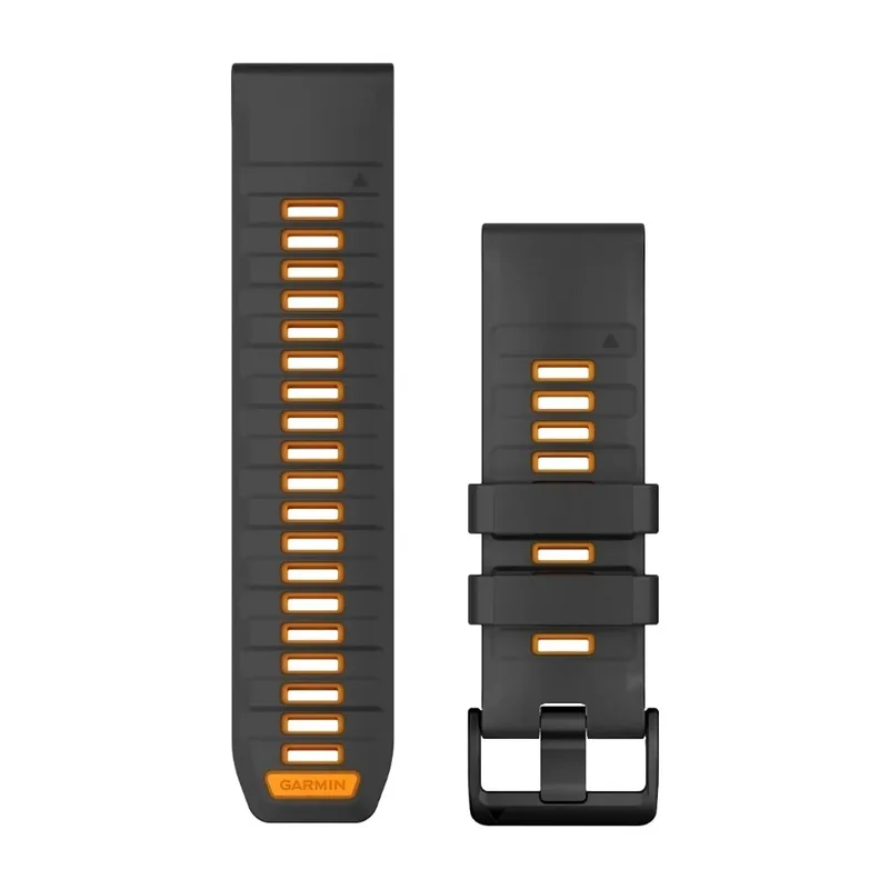 Garmin QuickFit armband 26 mm silikon, grafit/orange