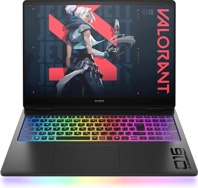 HP OMEN MAX 16-ak0007ns bärbar gaming-bärbar dator, 16 tum, 2,5 K WQXGA, 240 Hz, Ryzen AI 9 HX 375, 32 GB RAM, 1 TB, NVIDIA GeForce RTX 5070 TI 12 GB, Windows 11, WiFi 7, Svart, Space ans QWERTY