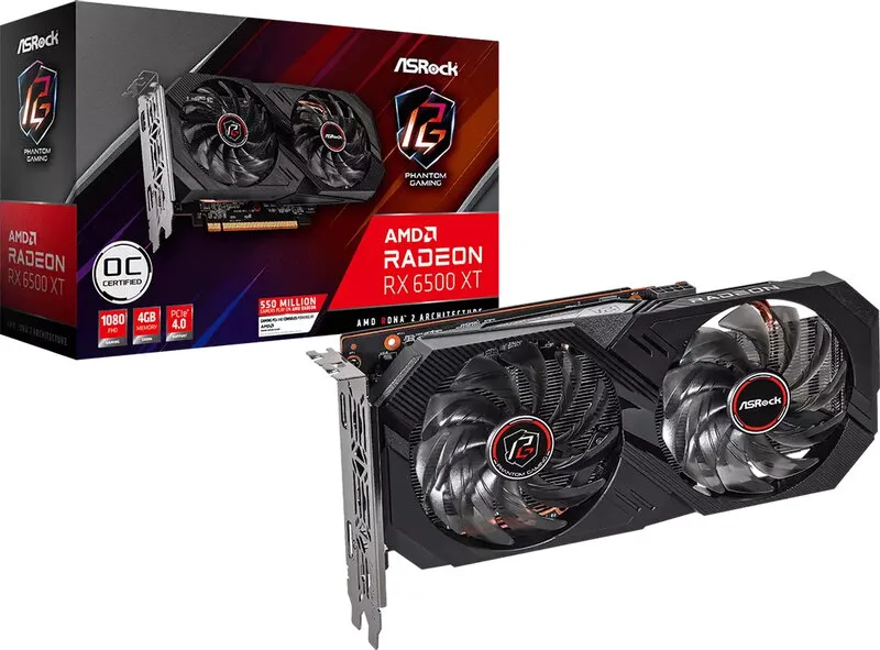 ASRock Radeon RX 6500 XT Phantom Gaming D