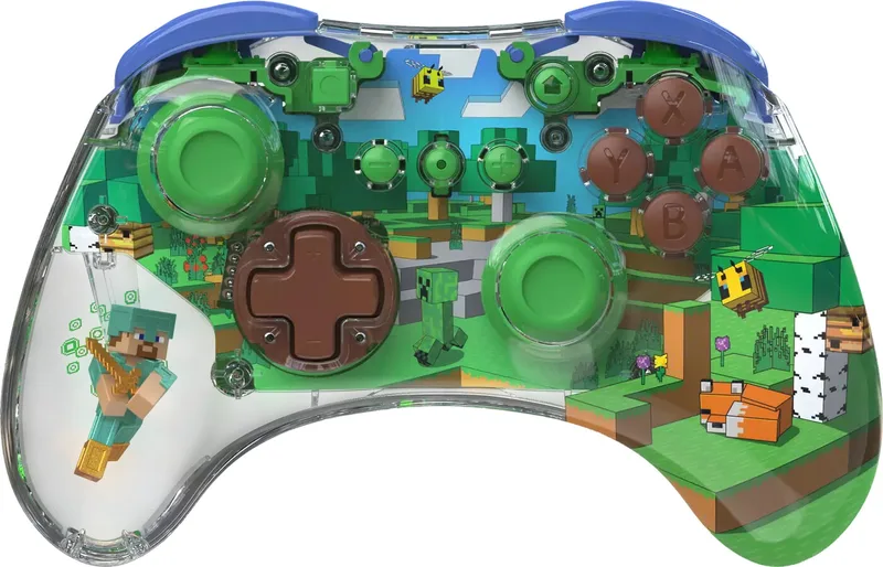 PDP REALMz - Wireless Controller - Minecraft Forest Biome