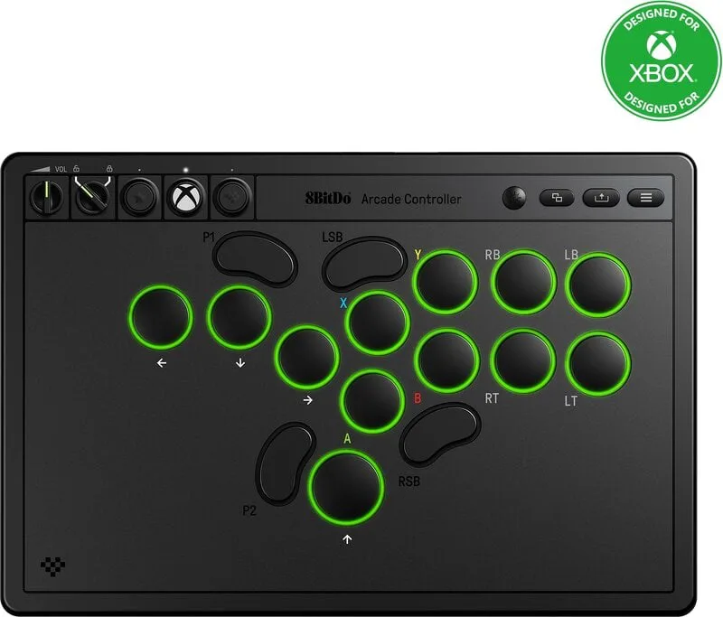 8Bitdo Arcade-kontroll Xbox/PC – Svart