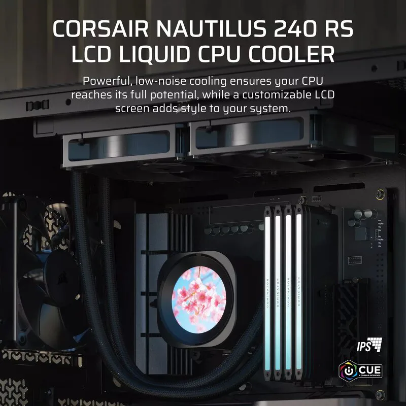 Corsair Nautilus 240 RS LCD Liquid CPU Cooler / 240mm