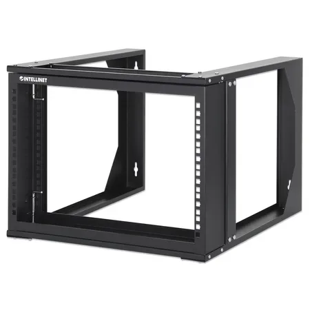 INT 19" Wall Mount 6U 2-Post Open Frame Network Rack