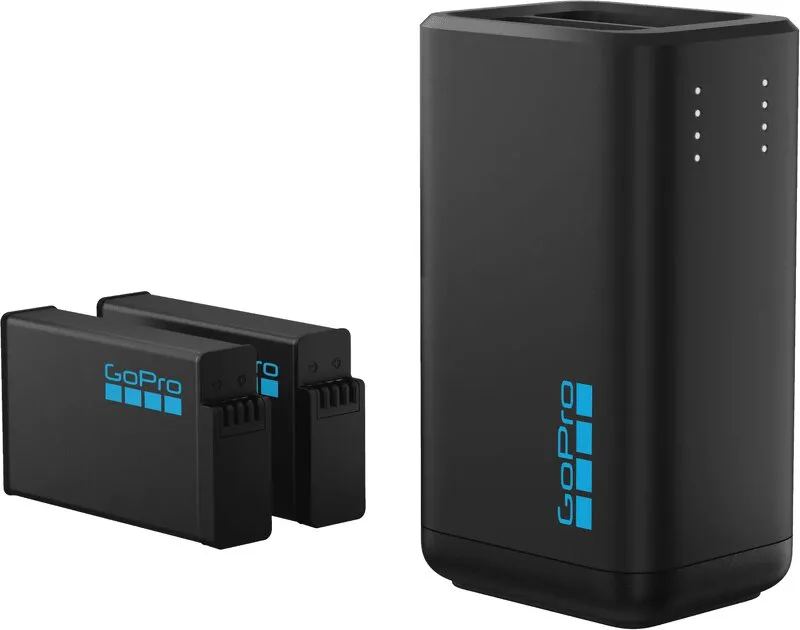 GoPro Dubbel Batteriladdare + 2 Enduro Batterier för MAX2