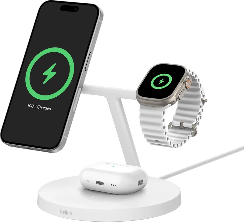 3-in-1 Qi2 15W charging stand