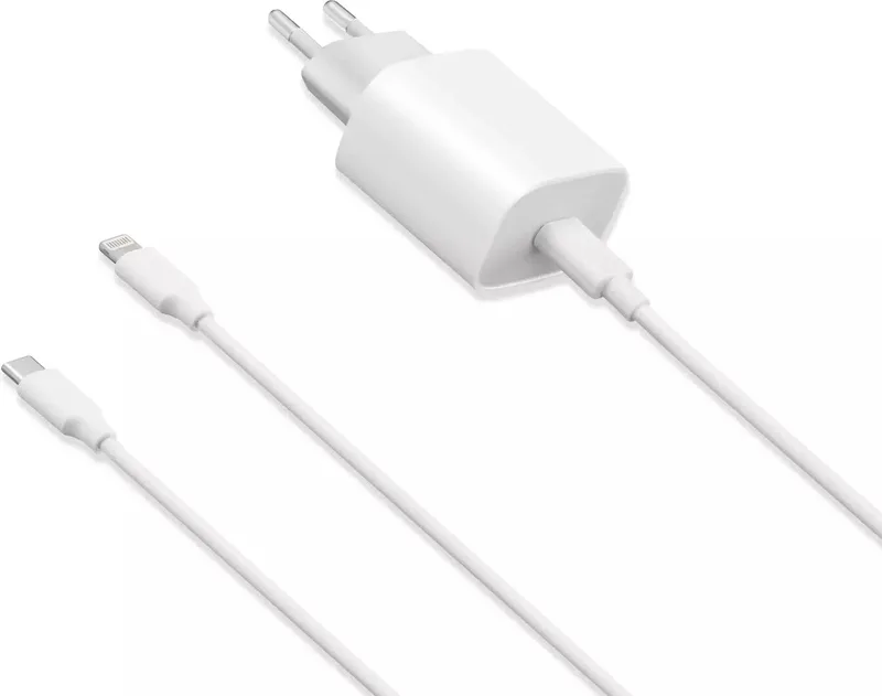 WLC-L1100-WallCharger12W+USB-C-Lightning1m