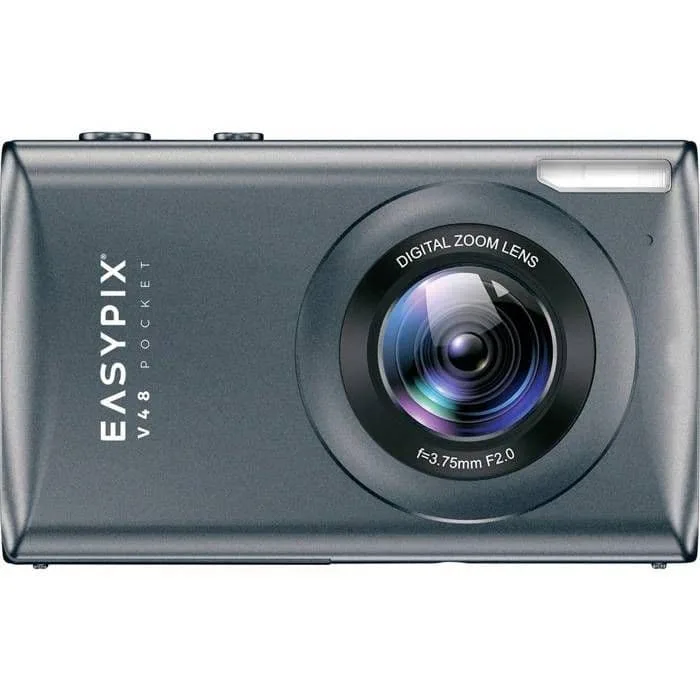 Easypix V48 Pocket Antrasit Digitalkamera 8 Mill. pixel antracit integrerat batteri, 4K-video, Full video
