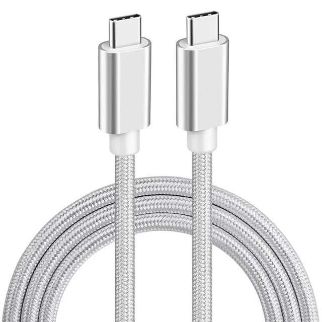 NÖRDIC 2m USB3.2 Gen1 USB-C till C nylonflätad kabel