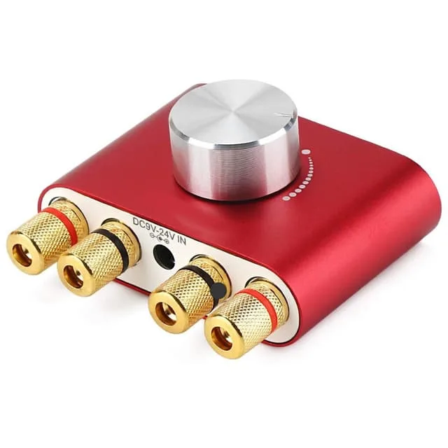 NÖRDIC Bluetooth 5.0 Stereo amplifier digital Audio Class D förstärkare 2x30W AUX/USB/BT silver