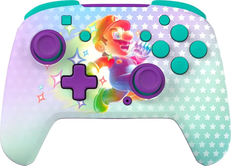 Turtle Beach Rematch trådlös spelkontroll: Invincible Mario – Nintendo Switch, Lite, OLED Model, officiellt licensierad av Nintendo
