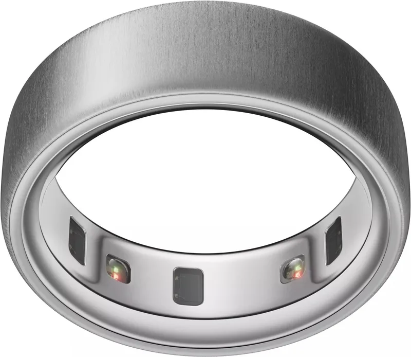 Oura Ring 4 Brushed Silver Size 9