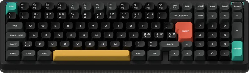NuPhy Halo96 V2 Obsidian Black with Lemon Switch