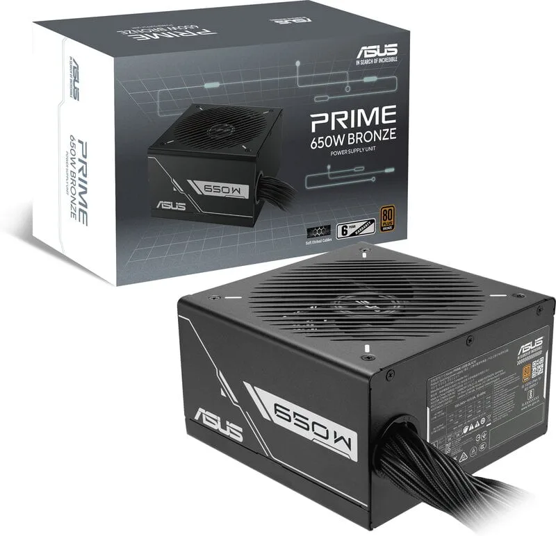 ASUS Prime -650B-BLACK enhed til strømforsyning 650 W 20+4 pin ATX ATX Sort