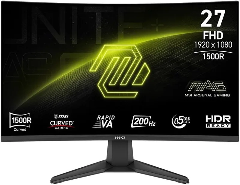 MSI MAG 276CF E20 27-tums VA-skärm, 1920x1080, 200 Hz