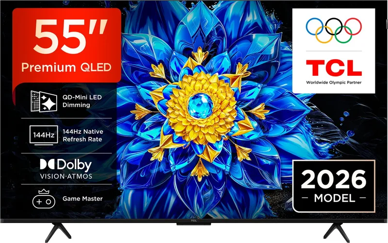 TCL 55" 55T8D / 4K / QD-Mini LED / 144Hz / Google Tv