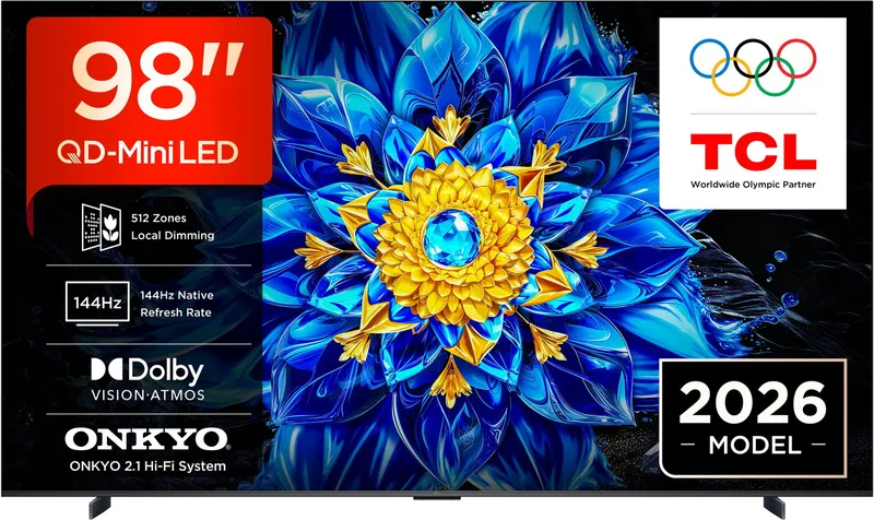 TCL 98" 98T8D / 4K / QD-Mini LED / 144Hz / Google Tv