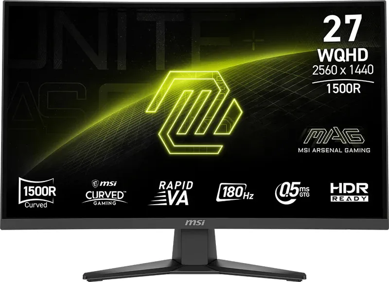 MSI MAG 275CF X24 27-tums VA-skärm, 2560 x 1440, 180 Hz