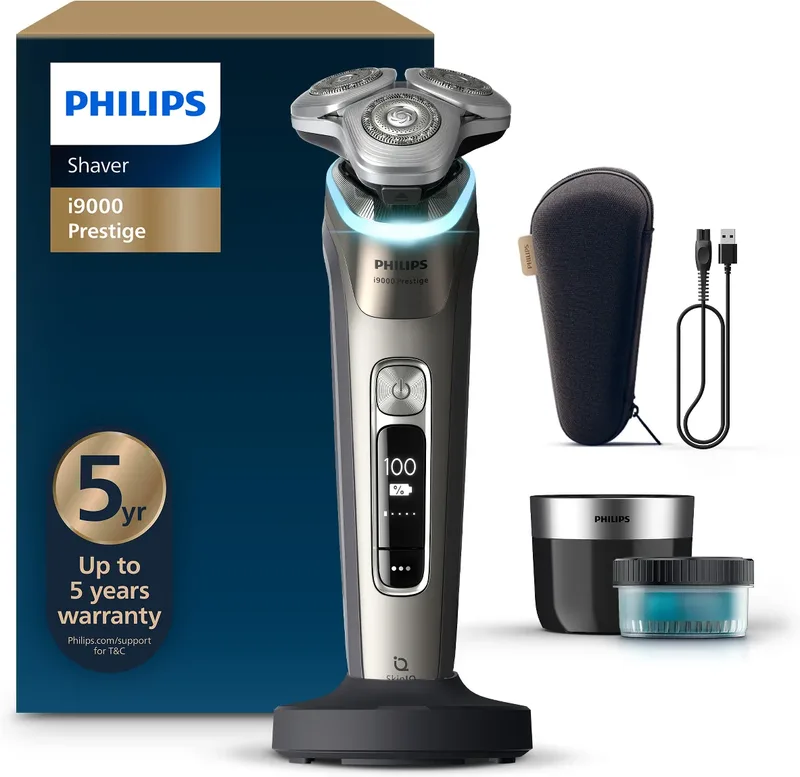 Philips i9000 Prestige XP9208/30 Rakapparat / 360° Flexibelt Huvud / Dual SteelPrecision / PowerAdapt-sensor / Våt & Torr / Quic