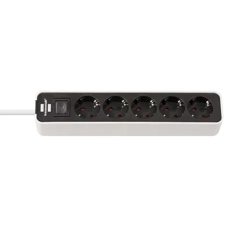 brennenstuhl Ecolor Extension Socket 5-way white/black 1.5m H05VV-F 3G1.5