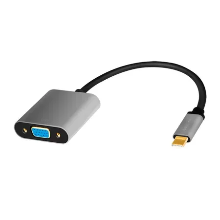 LogiLink CUA0104 videokabel USB-C till VGA, 0,15 m, svart och grå