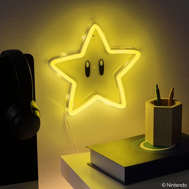 Paladone Super Star väggmonterbar LED-lampa i neon