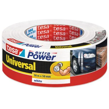 tesa extra Power Universal textiltejp, 50 m x 50 mm, vit