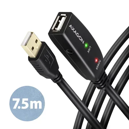 Axagon ADR-207 USB 2.0-förlängningskabel, 7,5 m