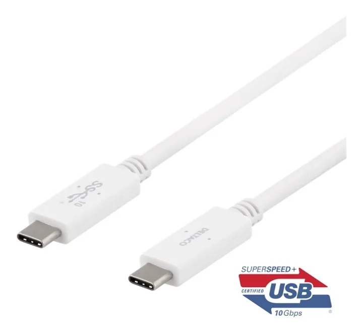 DELTACO - USB typ C-kabel - 24 pin USB-C till 24 pin USB-C