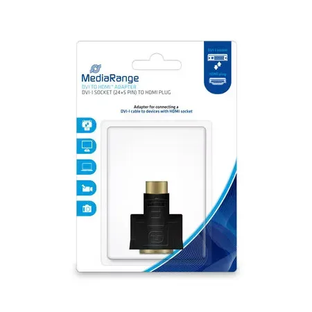 MediaRange MRCS171 HDMI till DVI-I-adapter, svart
