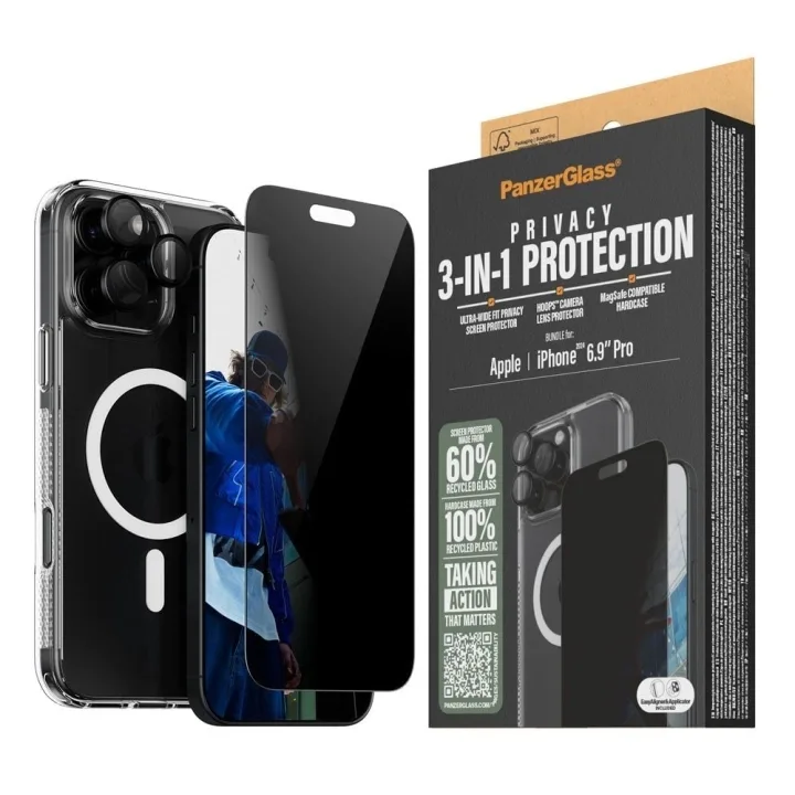 PanzerGlass iPhone 16 Pro Max 6.9'' 3-i-1 Privacy P Paket